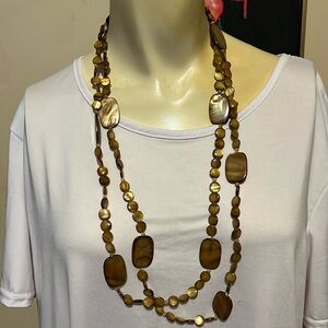 Brown beaded necklace
